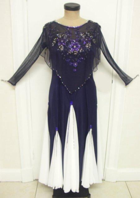 Navy & White Ballroom Dress